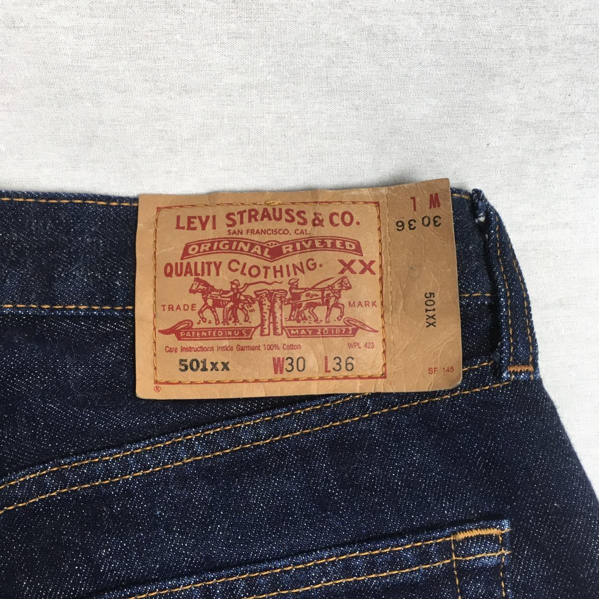 Levi's リーバイス 501xx 501-01 02年 レギュラー デニム パンツ ジーンズ W30 L36 ボタンフライ_画像9