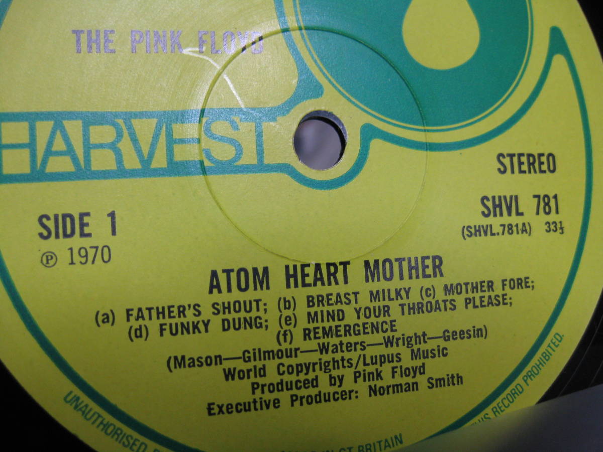 UK原盤GRAMOリムでEMIロゴ無しマト１の初回LP】PINK FLOYD/ATOM HEART MOTHER（原子心母）_画像7