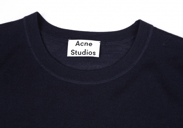  Acne s Today male Acne Studios Ram wool rib knitted so- navy blue M [ men's ]