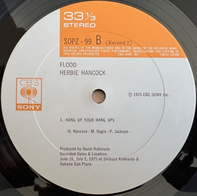 ヤフオク! - LP JAZZ/HERBIE HANCOCK/FLOOD/CBS/SONY SOPZ-98