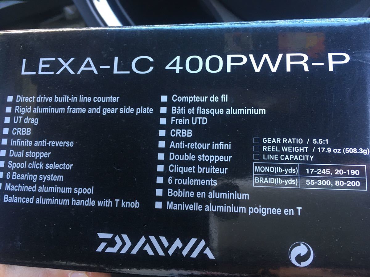USダイワ ベイト リール 両軸 LEXA-LC400PWR-P レクサ 未使用 USダイワ ベイト リール 両軸 LEXA-LC400PWR-P レクサ 未使用