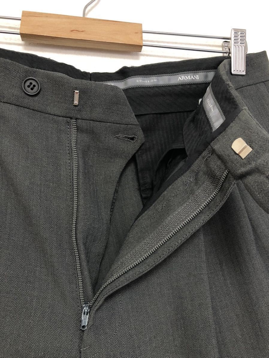 ARMANI collezioni слаксы брюки two tuck 48 серый Armani koretsio-ni деловой костюм Италия 