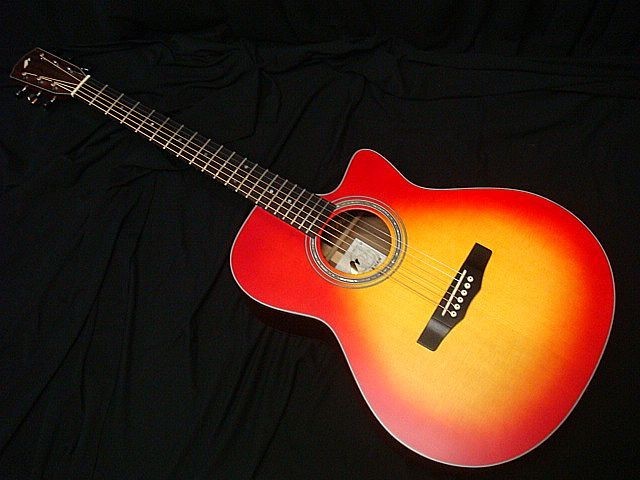 Morris R-14 CS チェリー・サンバースト モーリス エレアコ L.R.Baggs