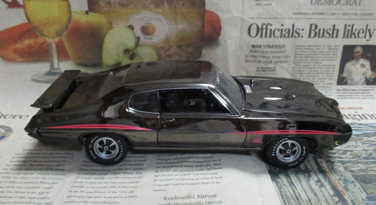 * rare out of print * world 2508 pcs *GMP*1/18*1970 Pontiac GTO Judge black chrome ≠EXOTO