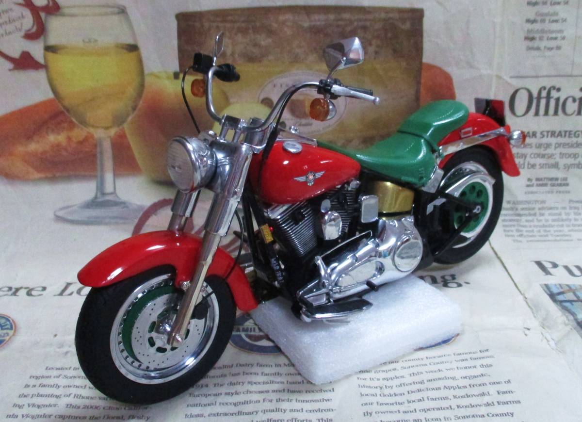 ★フランクリンミント*ハーレー*1/10*1998 Harley-Davidson Fat Boy - 2000 Christmas