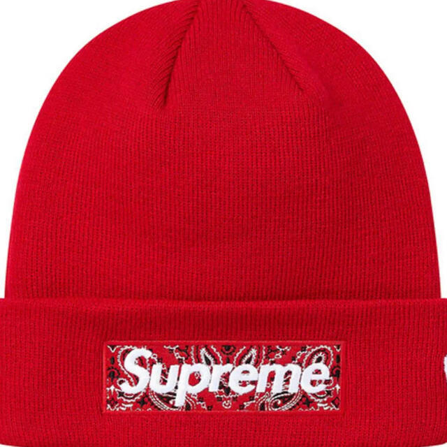 帽子 supreme bandana new era box logo beanie red