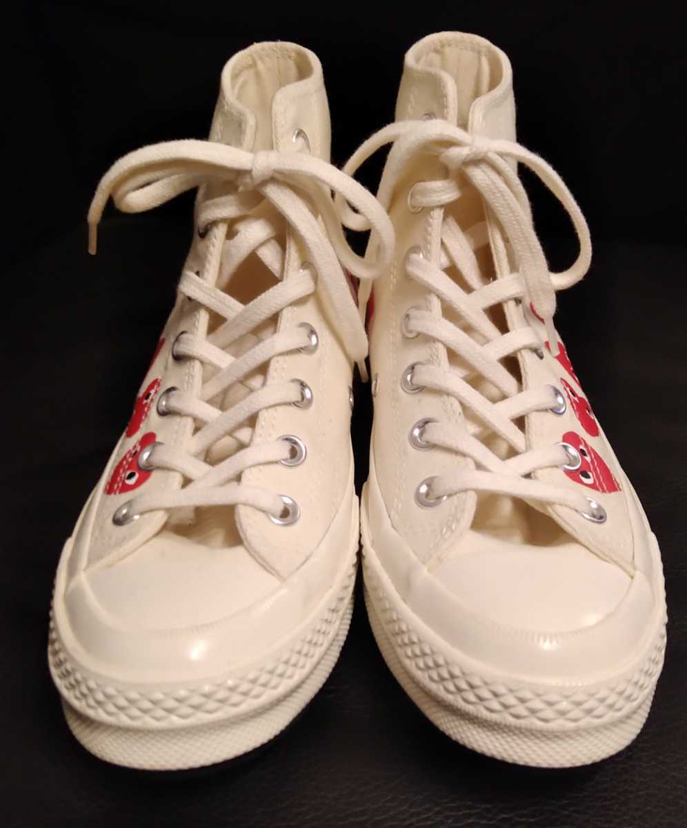 新品裏貼済 Comme Des Garcons Play X Converse Chuck Taylor Multi Heart 1970s HI コムデ ギャルソン コンバース チャックテイラー ハイの画像1