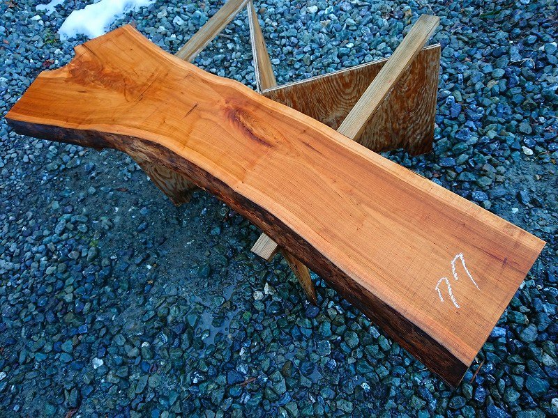 オリジナル 桜厚板　77　長尺幅広41cm　テーブル、棚、看板、ベンチ　ＴＶボード　シェルフ 敷台 桜