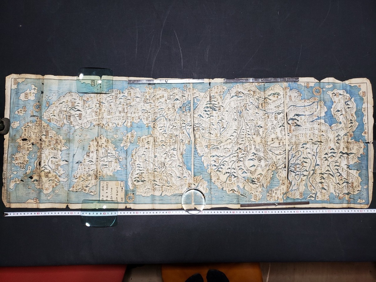 ふるさと納税 ｈ□□ 江戸期 古地図 木版画 日本地図 青森～九州