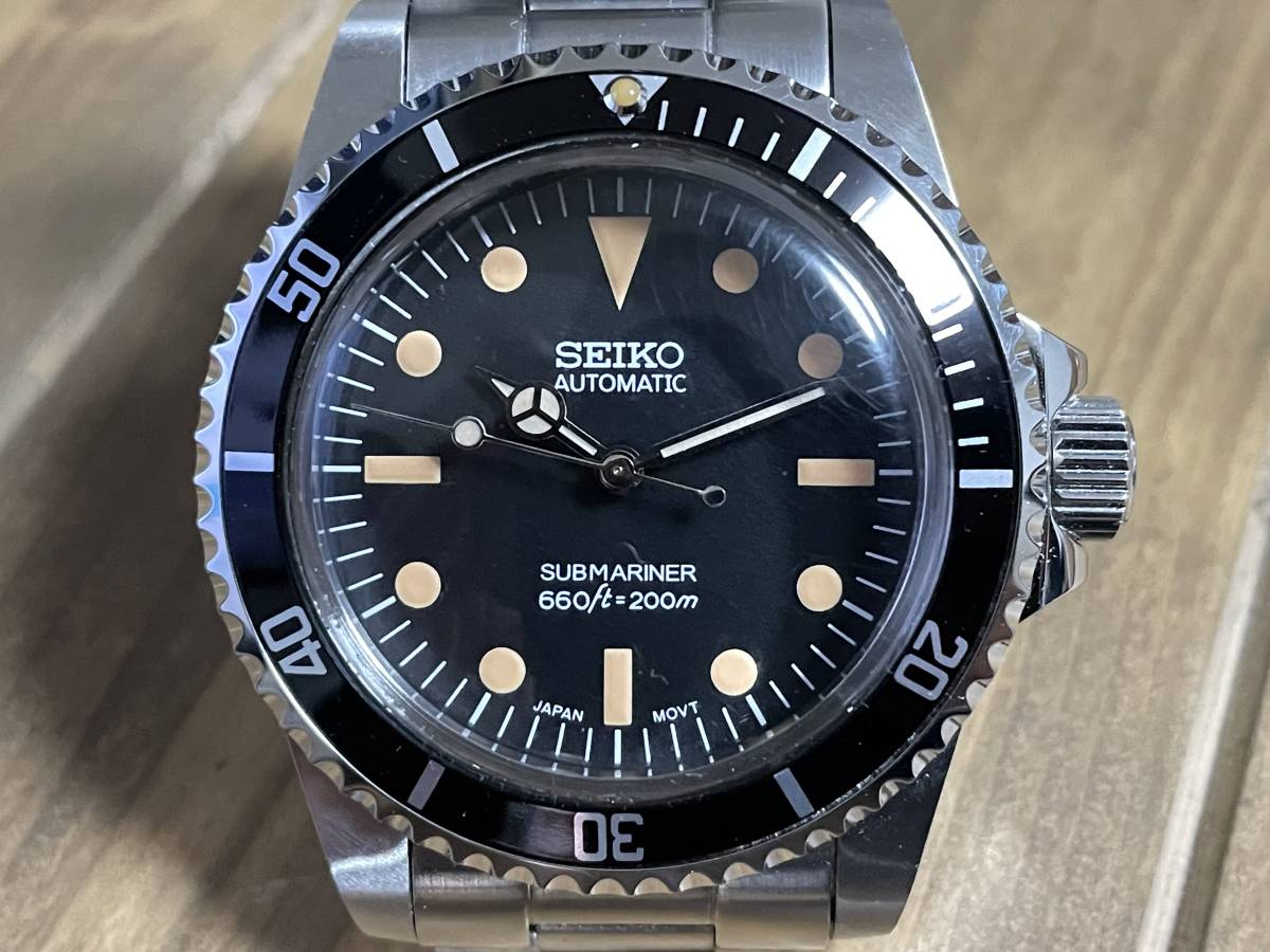 1円スタート美品SEIKO modセイコー サブマリーナ カスタム 1円スタート美品SEIKO modセイコー サブマリーナ カスタム