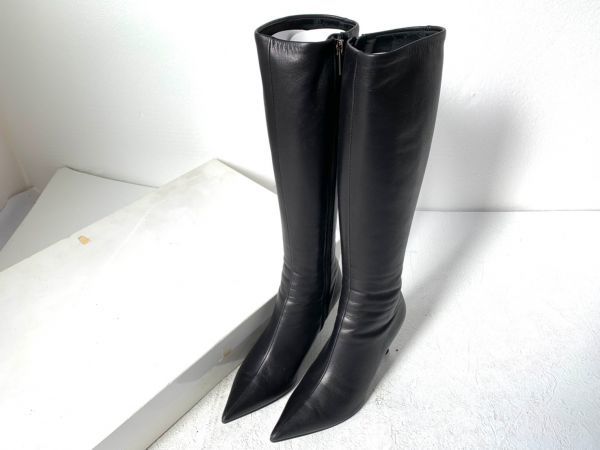 福袋セール】 ブラック 黒 ダイアナ DIANA レザー 23.5cm ロングブーツ 特別割引中 ダイアナ ホワイト ブーツ DIANA ブーツ