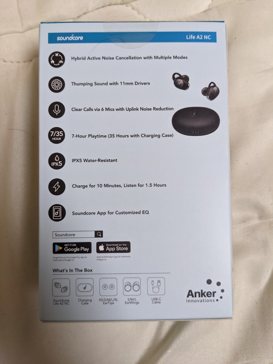 Anker NCイヤホン soundcore LIFE A2 NC BLACK