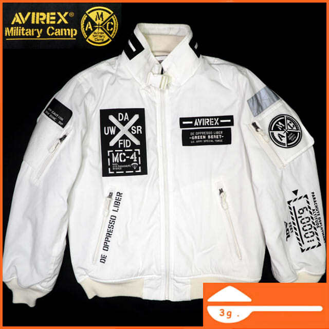 新品入荷 即決 AVIREX メンズXL M-1フライトジャケット アヴィレックス ホワイト 白 ミリタリージャケット キャンプ