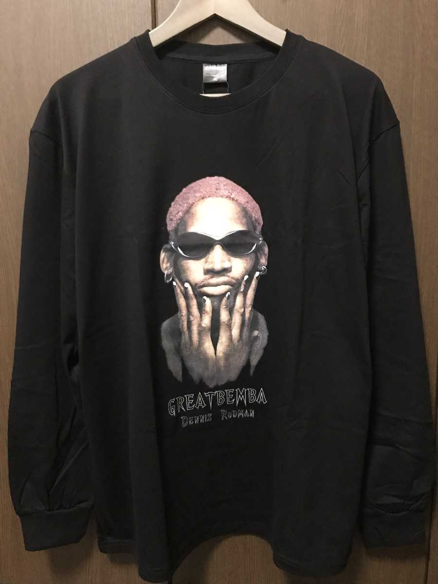 Dennis Rodman デニスロッドマン ロングスリーブ XXL ブラック NBA Tシャツ black 90s ブルズ ジョーダン jordan  bulls 長袖 希少｜PayPayフリマ