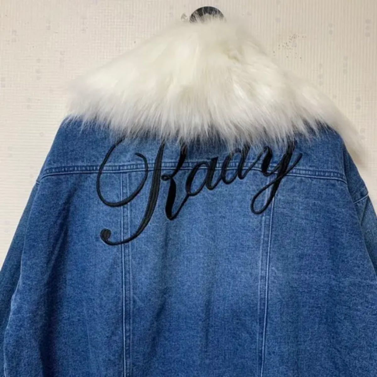 【新品】Rady   ファー付 バックロゴ デニムジャケット (F) レディー