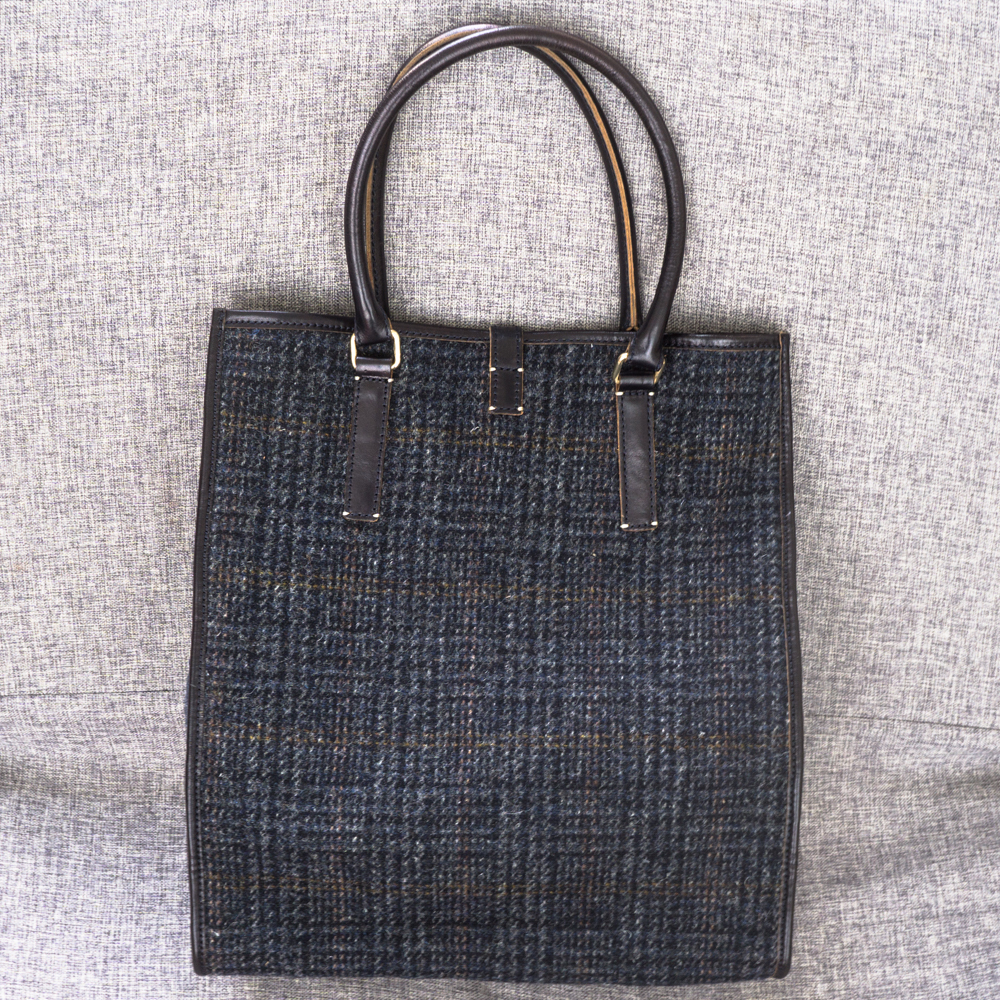 別注★ ハリスツイード BEAUTY&YOUTH UNITED ARROWS トートバッグ 送料込 HARRIS TWEED ユナイテッドアローズ レザー チェック バッグ_画像2