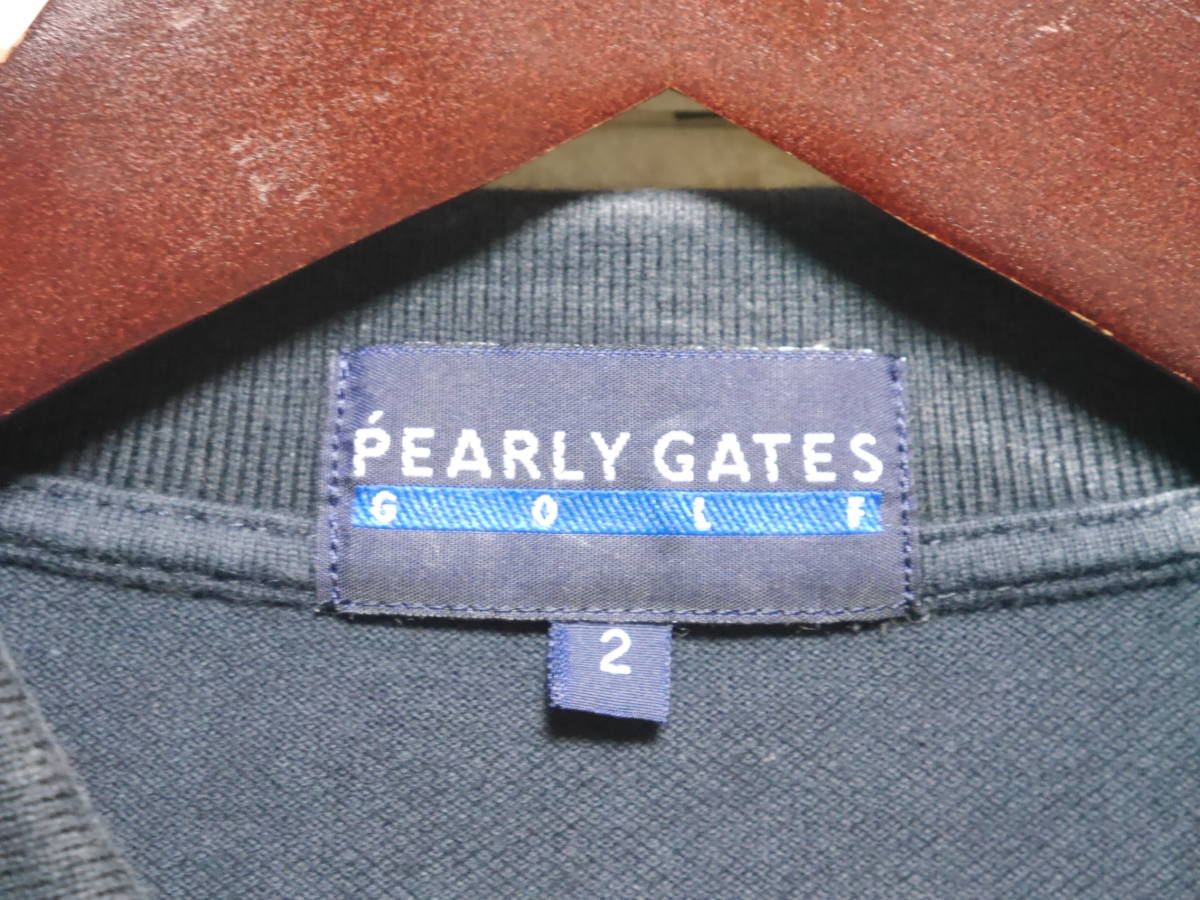 F3 □ PEARLY GATES □ パーリーゲイツ　ポロシャツ　黒系　中古　サイズ２_画像7