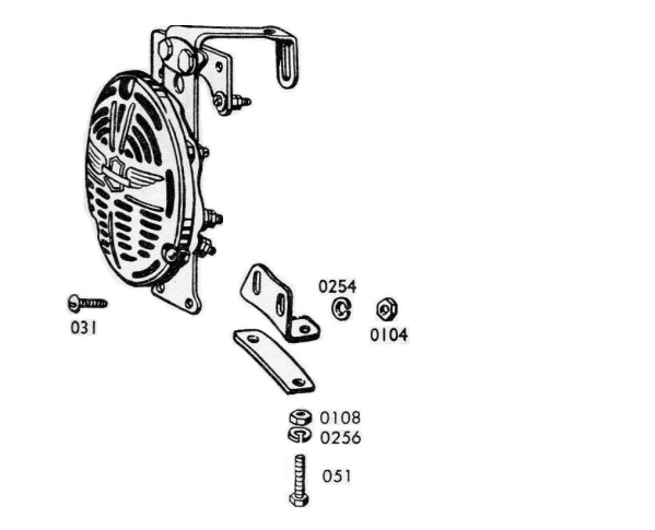 ハーレー　ヴィンテージ　ホーン　マウントボルト　ロワ側　OLD OEM No.031　Parkerized　ナックル　ラウンドヘッド　マイナスネジ _画像3