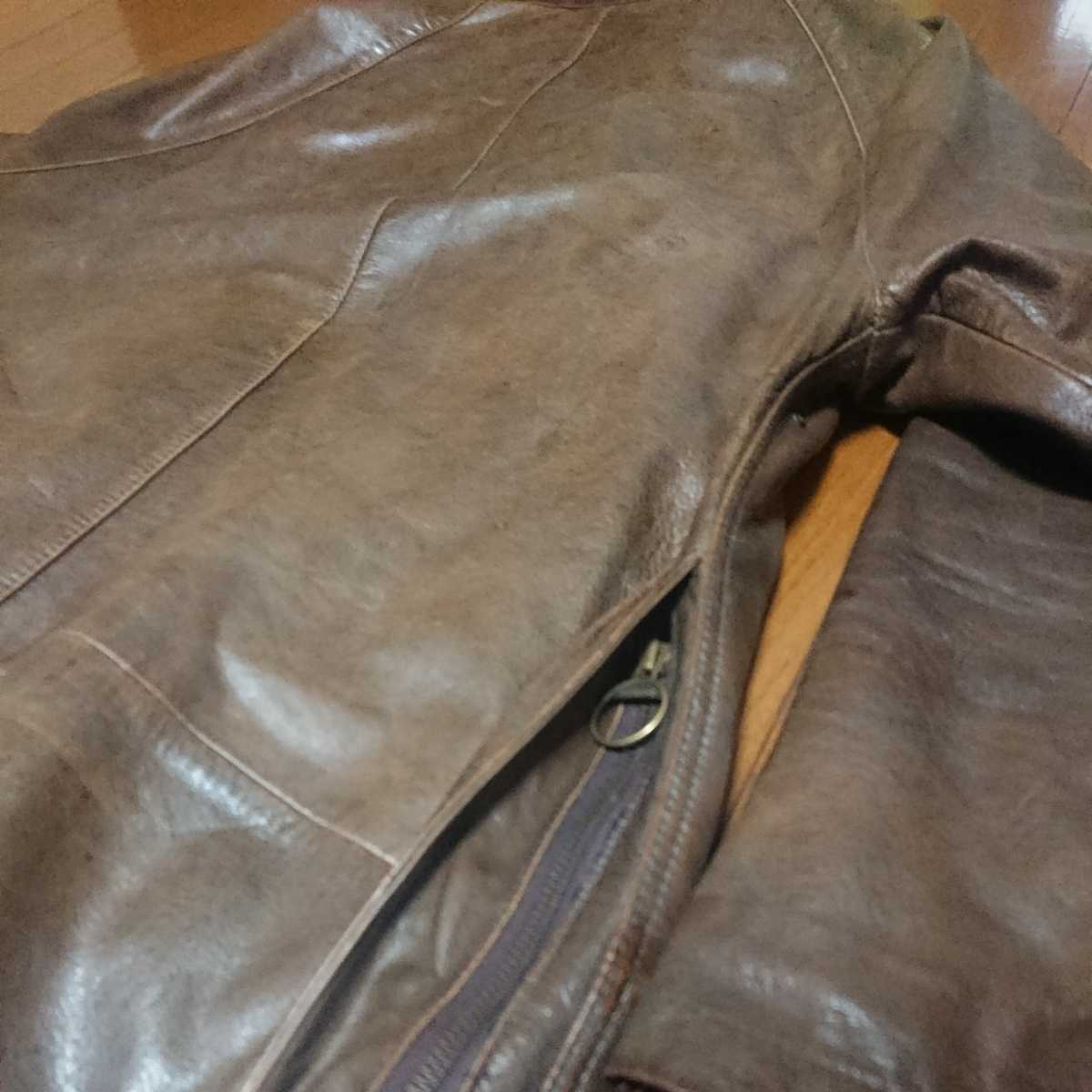 最終値下げBARBOUR BEAUFORT LEATHER JACKET バブアー ビューフォート レザー ジャケット size M レア_画像3