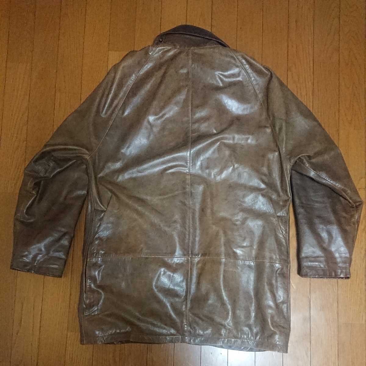 最終値下げBARBOUR BEAUFORT LEATHER JACKET バブアー ビューフォート レザー ジャケット size M レア_画像2