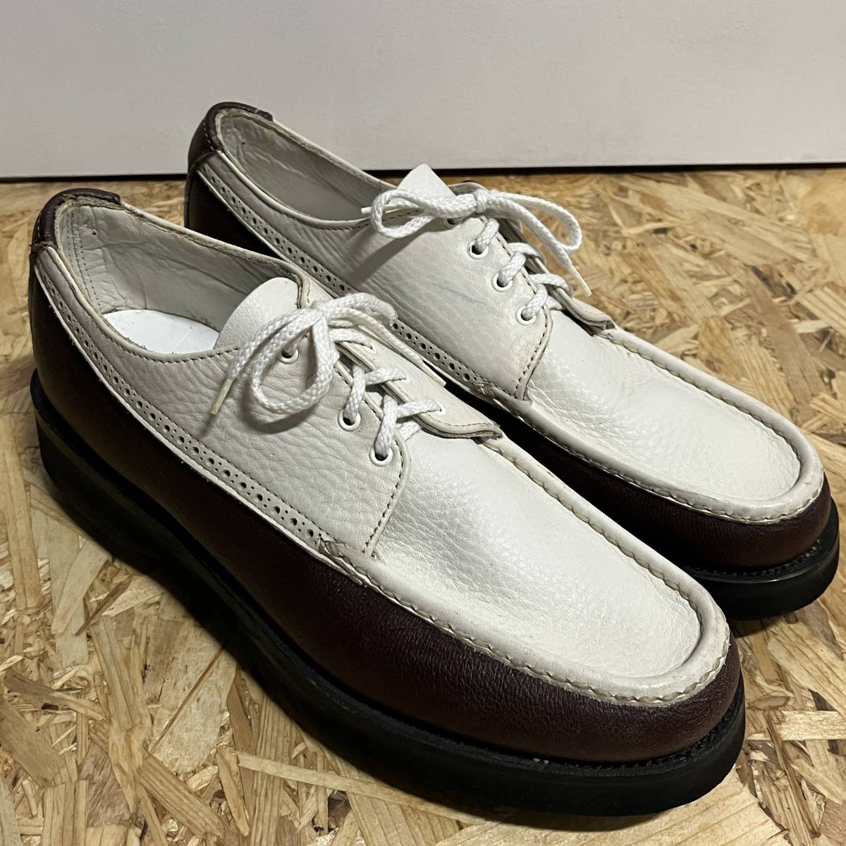 ★ 送料込み USA製 珍品 特注 カスタム ゴルフシューズ RUSSELL MOCCASIN ラッセルモカシン 10C 未使用 Custom ★ _画像3