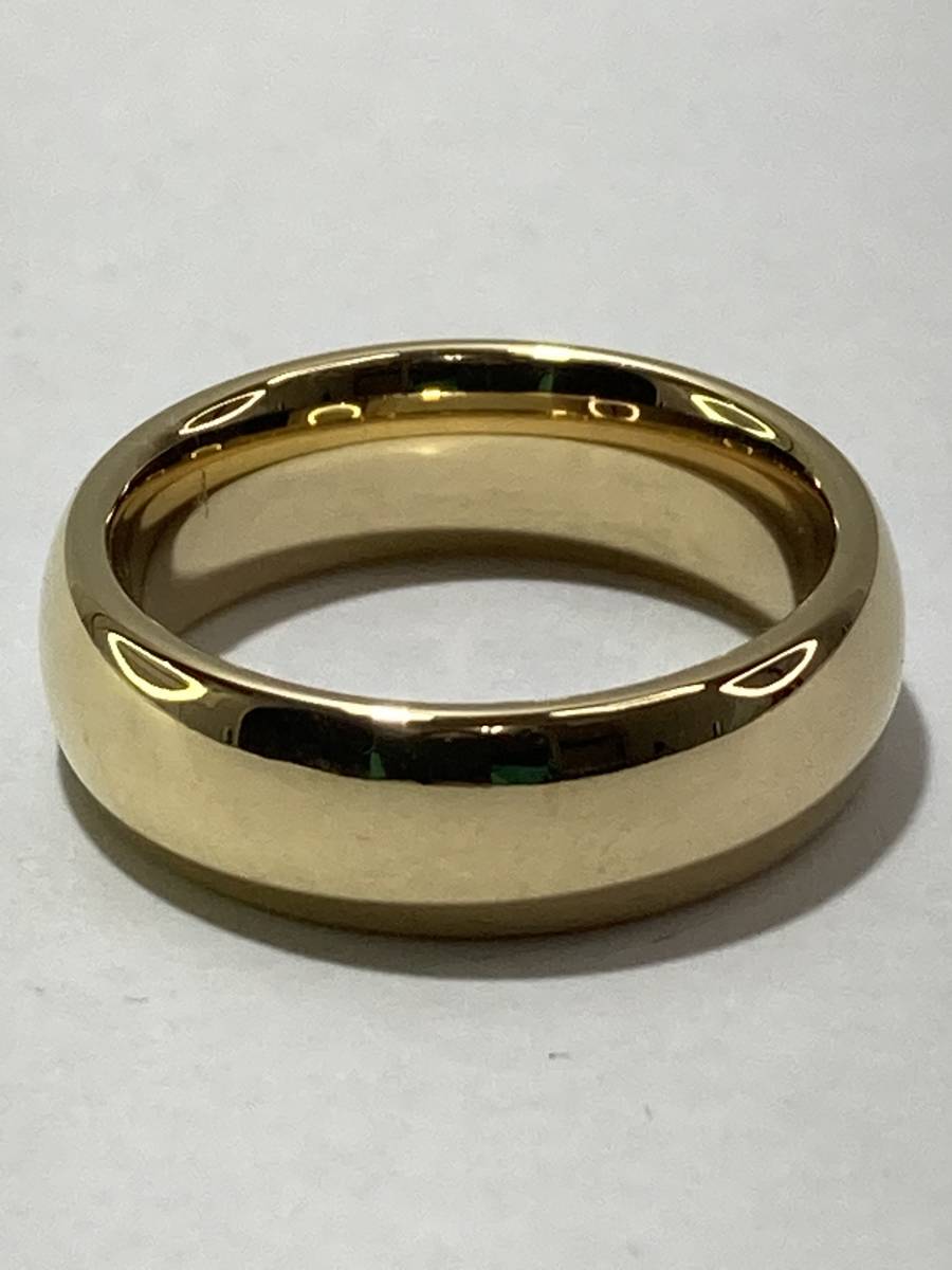 a06440Rockyu ブランド 指輪 シンプル リング ゴールド ファッション メンズ レディース 内径約16㎜【アウトレット】_画像1