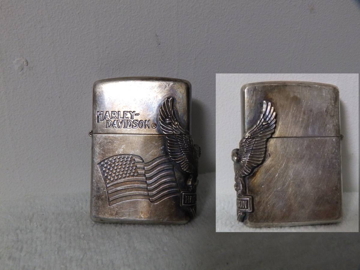 Zippo HARLEY-DAVIDSON ジッポー ハーレーダビッドソンオイルライター可動品・1点_画像1