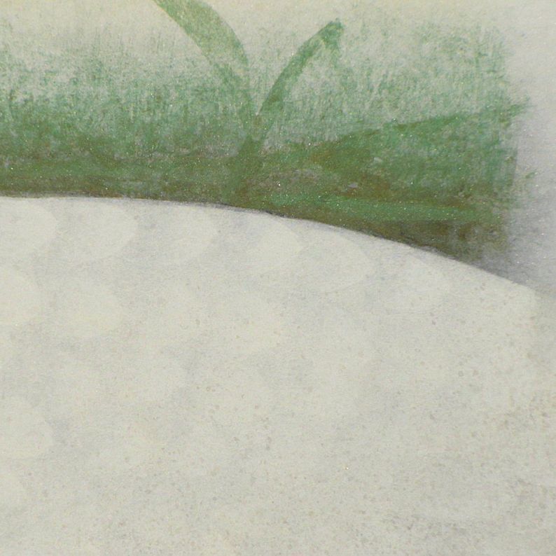 工藤甲人 「巣籠(共シール)」 額装１０号 定型の日本画表現には飽き