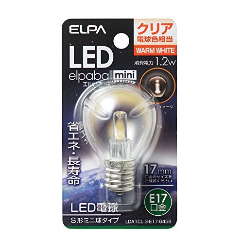 ELPA エルパ 日本人気超絶の LED電球S形E17 国内発送 電球色 省エネタイプ LDA1CL-G-E17-G456 屋内用