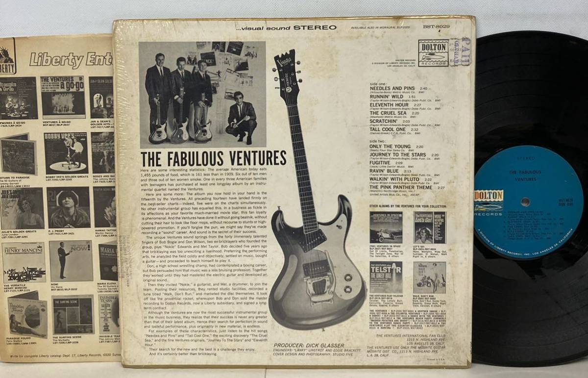 60’s/VENTURES/ THE FABULOUS VENTURES (LP) US盤 DOLTON (g118)_画像2