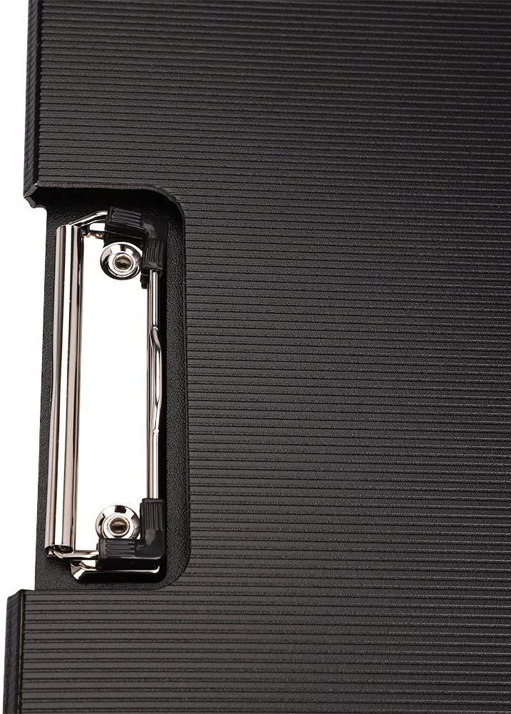 ブラック クリップボード a4 二つ折り バインダー フォルダー ファイルケース 革 クリップファイル レバーファイル ビジネス_画像4