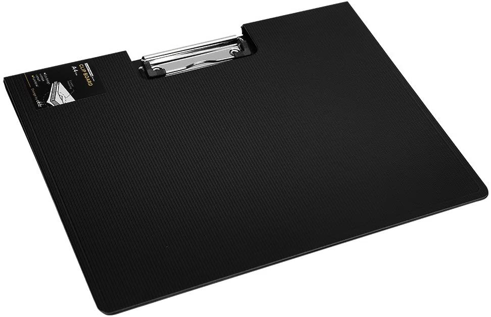 ブラック クリップボード a4 二つ折り バインダー フォルダー ファイルケース 革 クリップファイル レバーファイル ビジネス_画像6