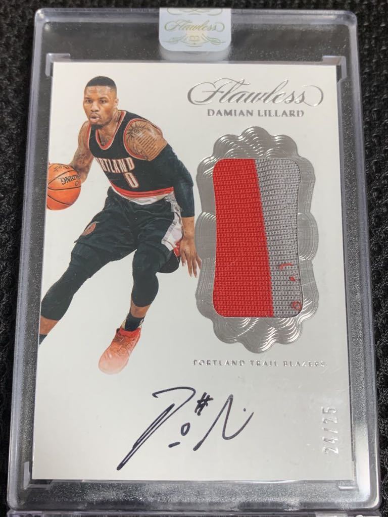 貴重!2016-17 Flawless デイミアンリラード Patch Auto 直筆サイン