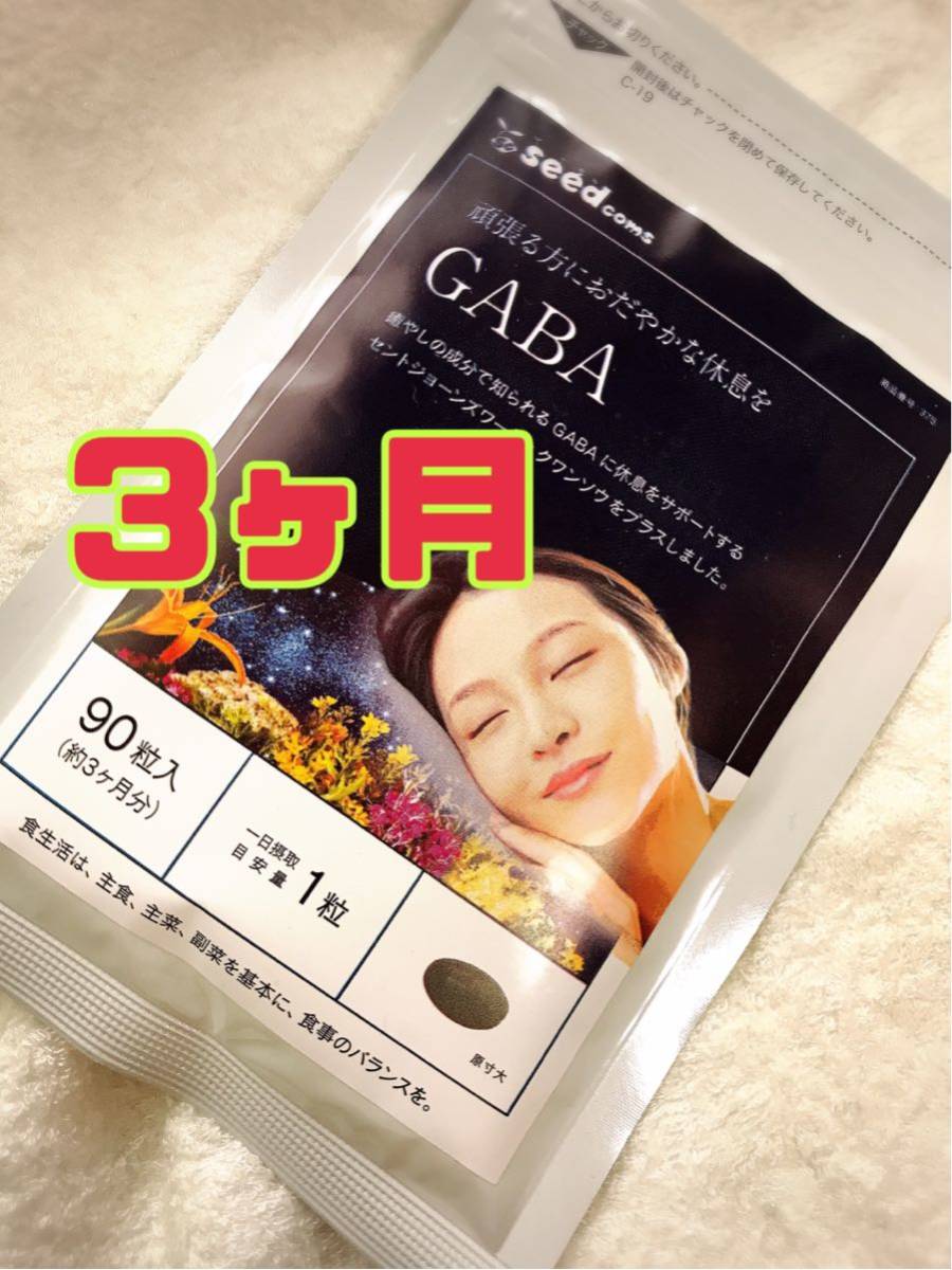 GABA 3ヶ月分 サプリメント 快眠 リラックス 安眠 セントジョーンズワート ぐっすり 不眠 サプリ高血圧 にも！_画像1