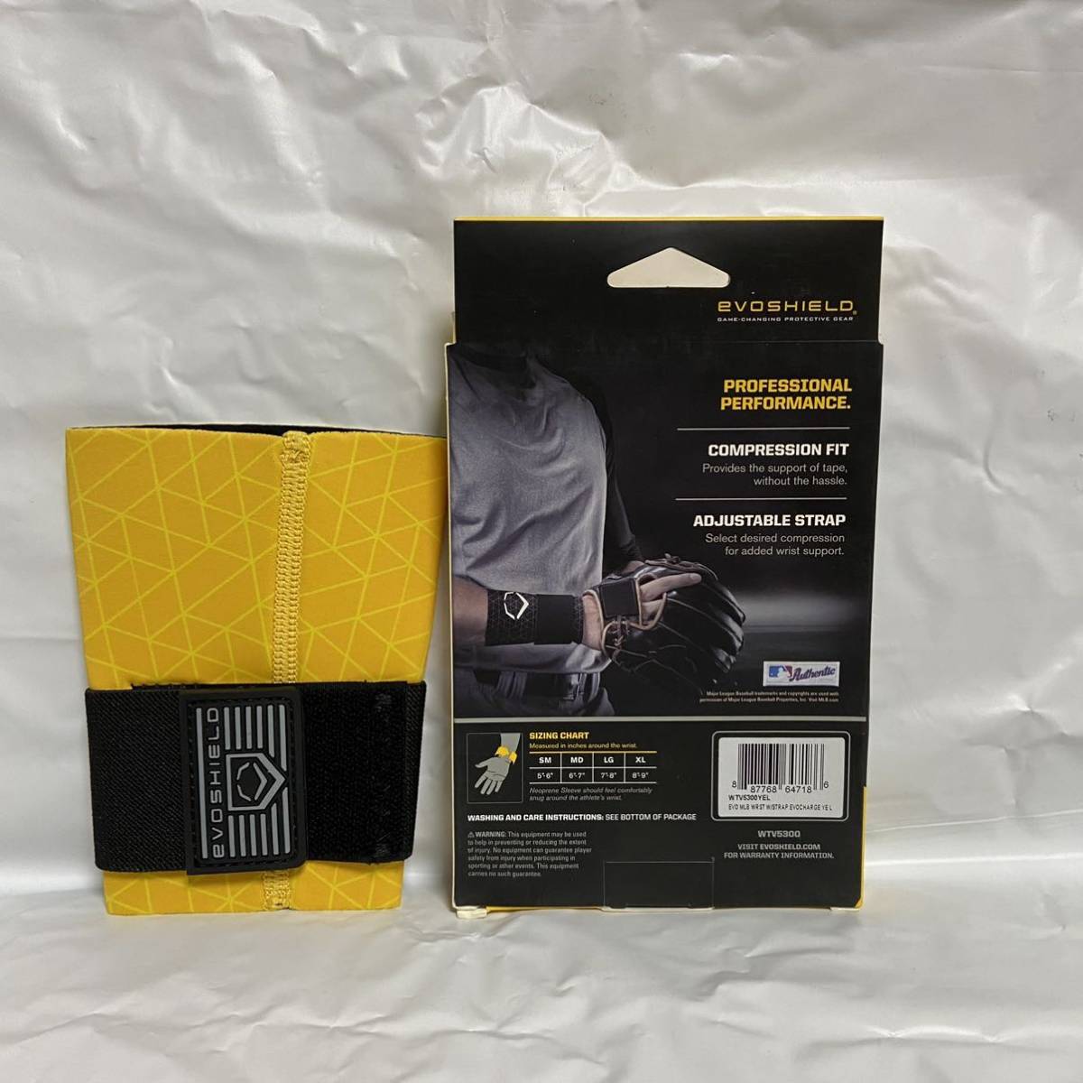 新品) Evoshield リストガード イエロー Lサイズ エボシールド 新品) Evoshield リストガード イエロー Lサイズ エボシールド