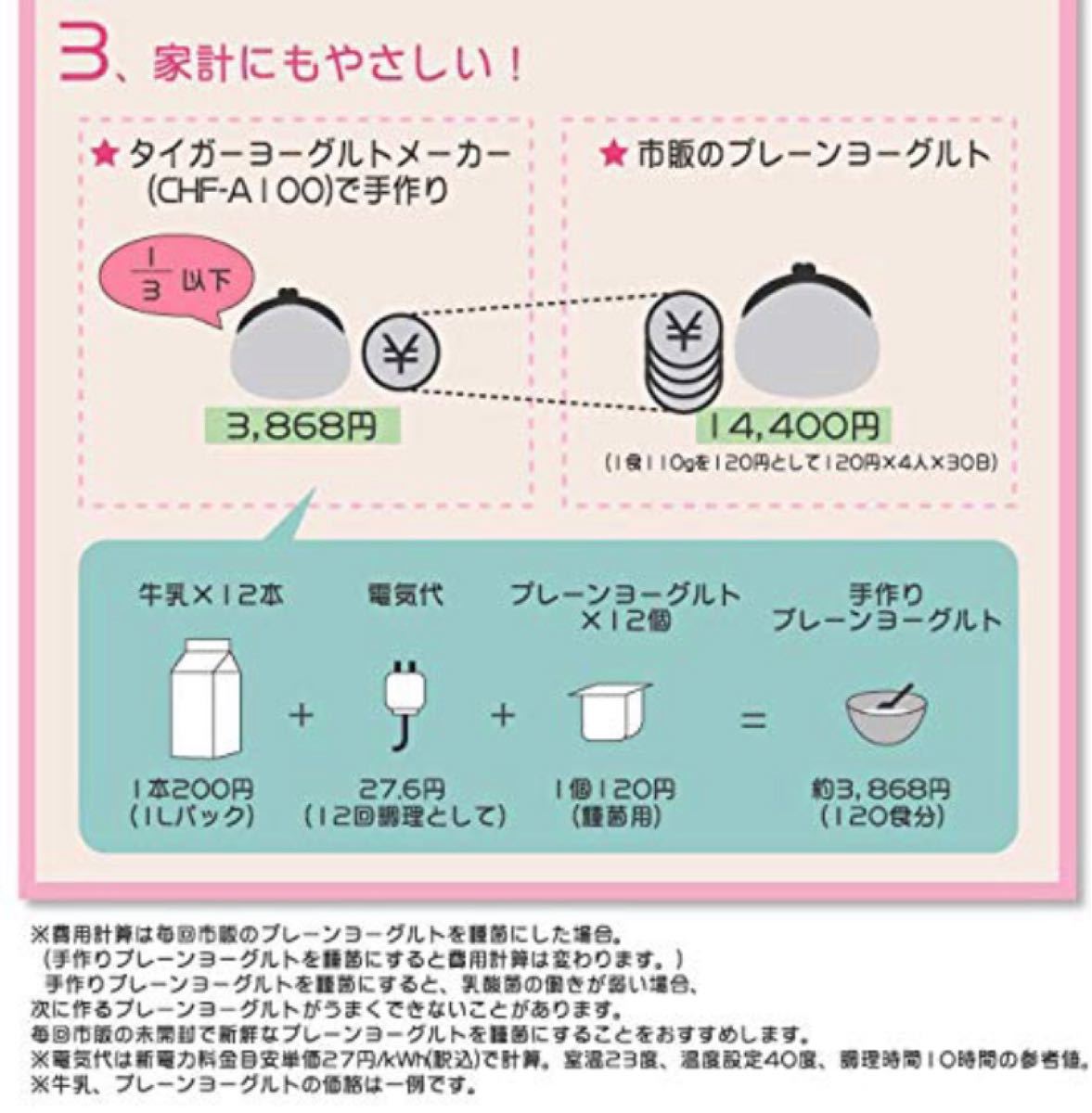 タイガー ヨーグルトメーカー タイマー 温度調節 機能付き CHF-A100-AC