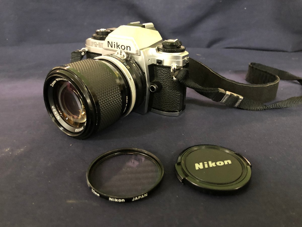 o-CHU-000454 Nikon ニコン FG-20 Zoom-NIKKOR C Auto 1:3.5 f=43-86mm レンズ付き フィルムカメラ_画像1