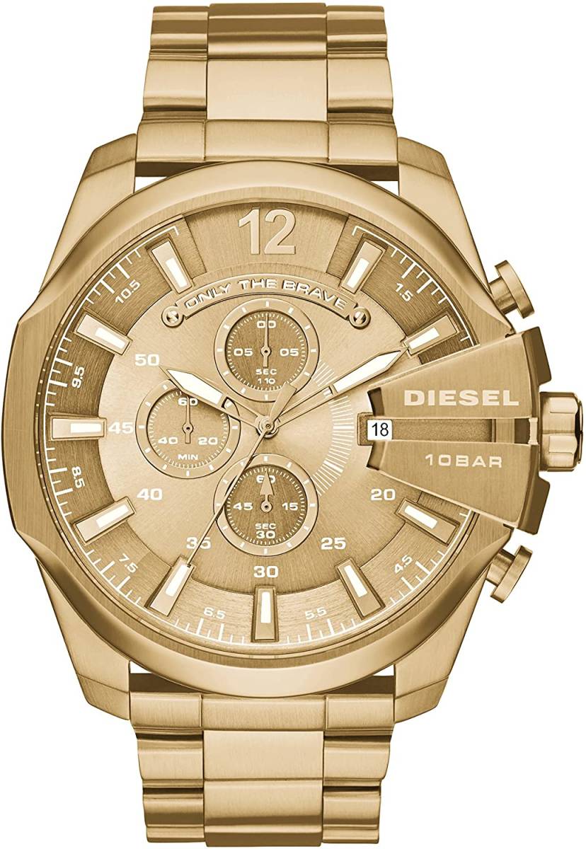 【1年保証】DIESEL ディーゼル 腕時計 DZ4360 メンズ クロノグラフ MEGA CHIEF メガチーフ ゴールド_画像1