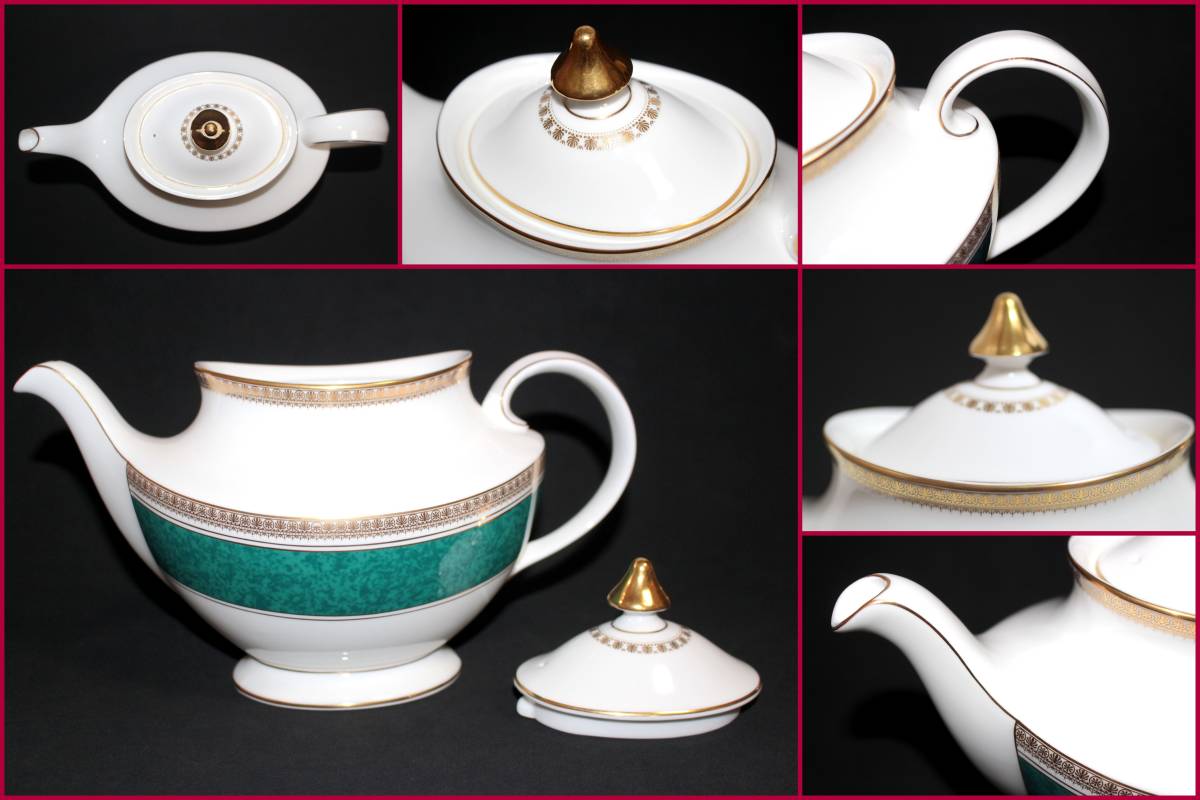[ROYAL DOLTON/ Royal Doulton ][KINGSTON JADE teapot / full water capacity approximately 1360ml]{ excellent } England / high class / records out of production / rare / Jade /BVT2086