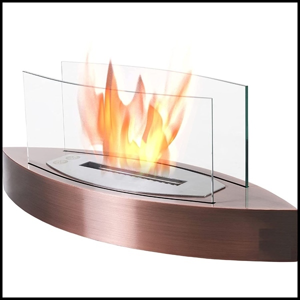 新年の贈り物 ■HOMCOM ホムコム バイオエタノール 暖炉 60.0×19.6×24.0cm ブロンズ その他