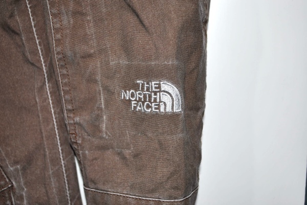 【THE NORTH FACE】ノースフェイス ナイロンジャケット ブリーチ加工 茶 レディスL HYVENT 古着_画像7