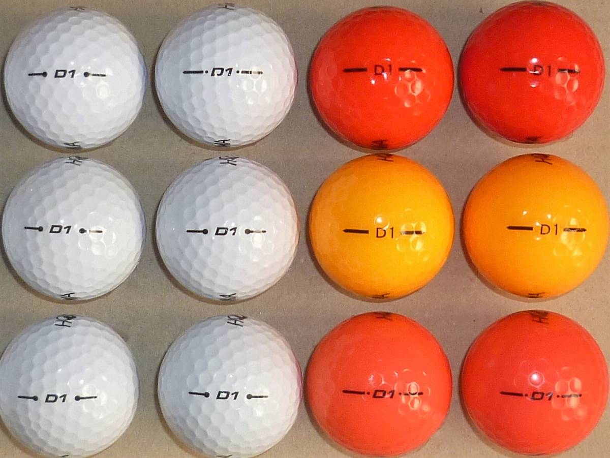 ロストボール HONMA(本間) D1　 カラーボール 18個セット　サイト内のゴルフボール組合せにて2セット(36個)まで同梱可能_画像6