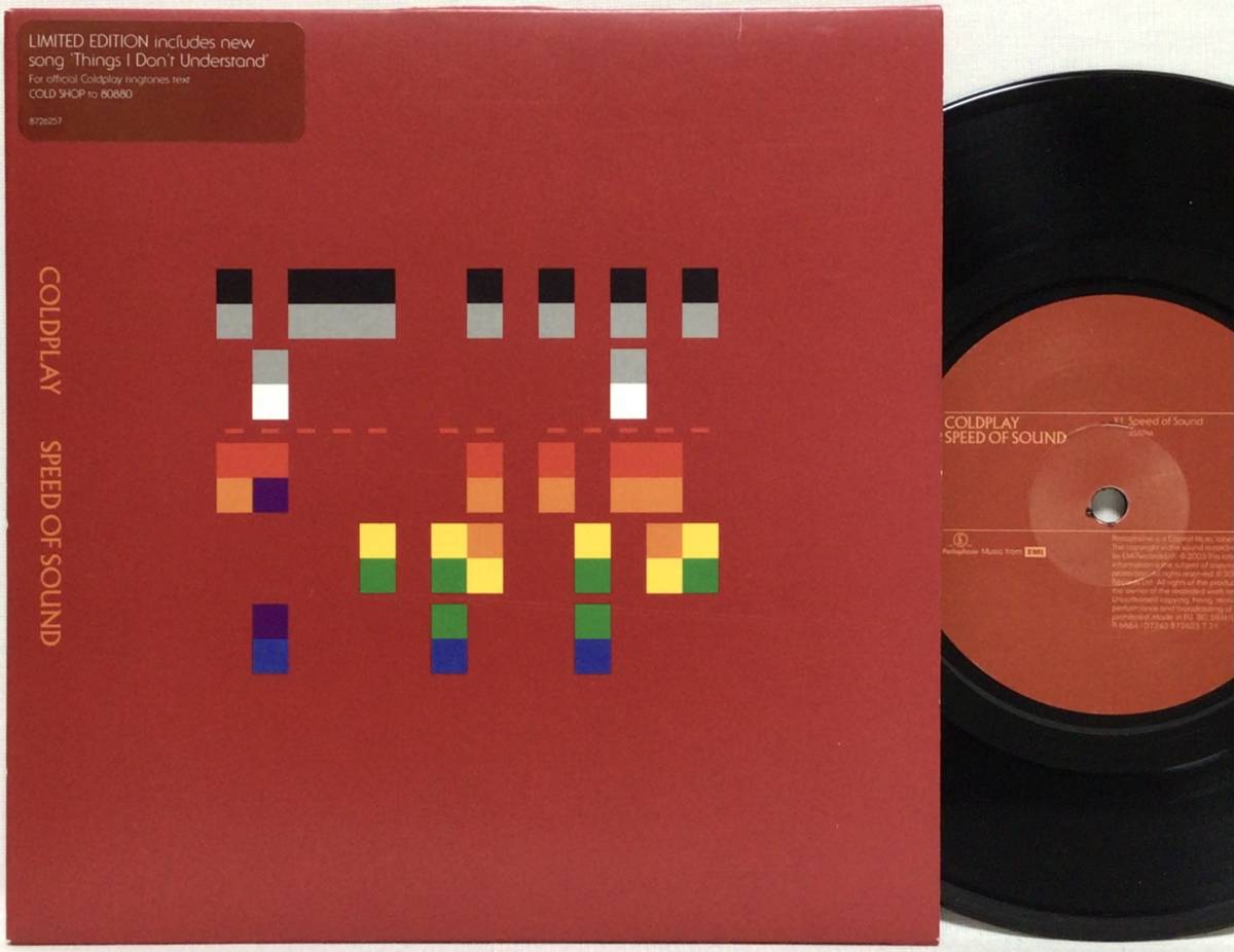 【欧7】 COLDPLAY / SPEED OF SOUND / THINGS I DON'T UNDERSTAND / 2005 EU盤 7インチシングルレコード EP 45