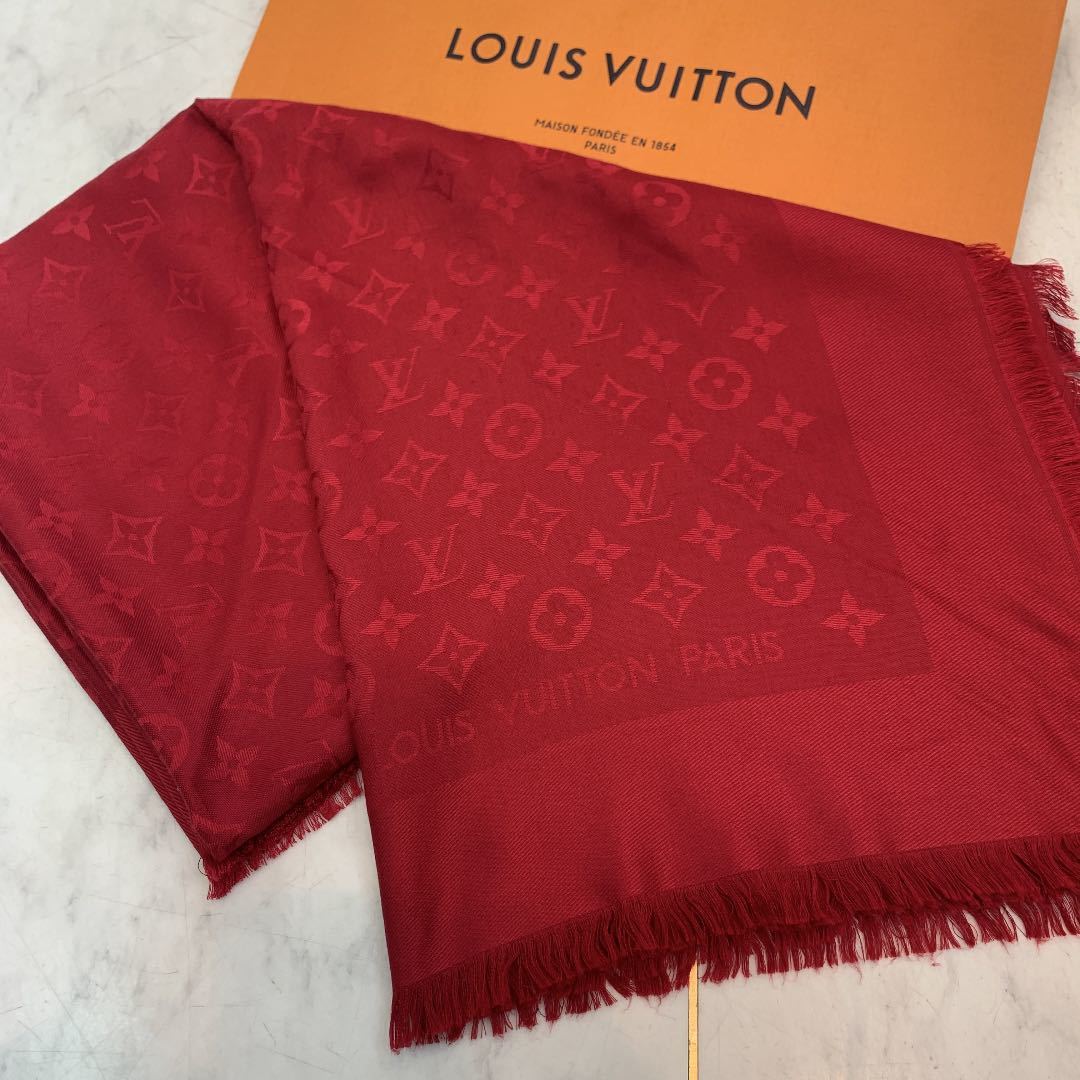 美品 LOUIS VUITTON ルイヴィトン 大判ストール ショール モノグラム