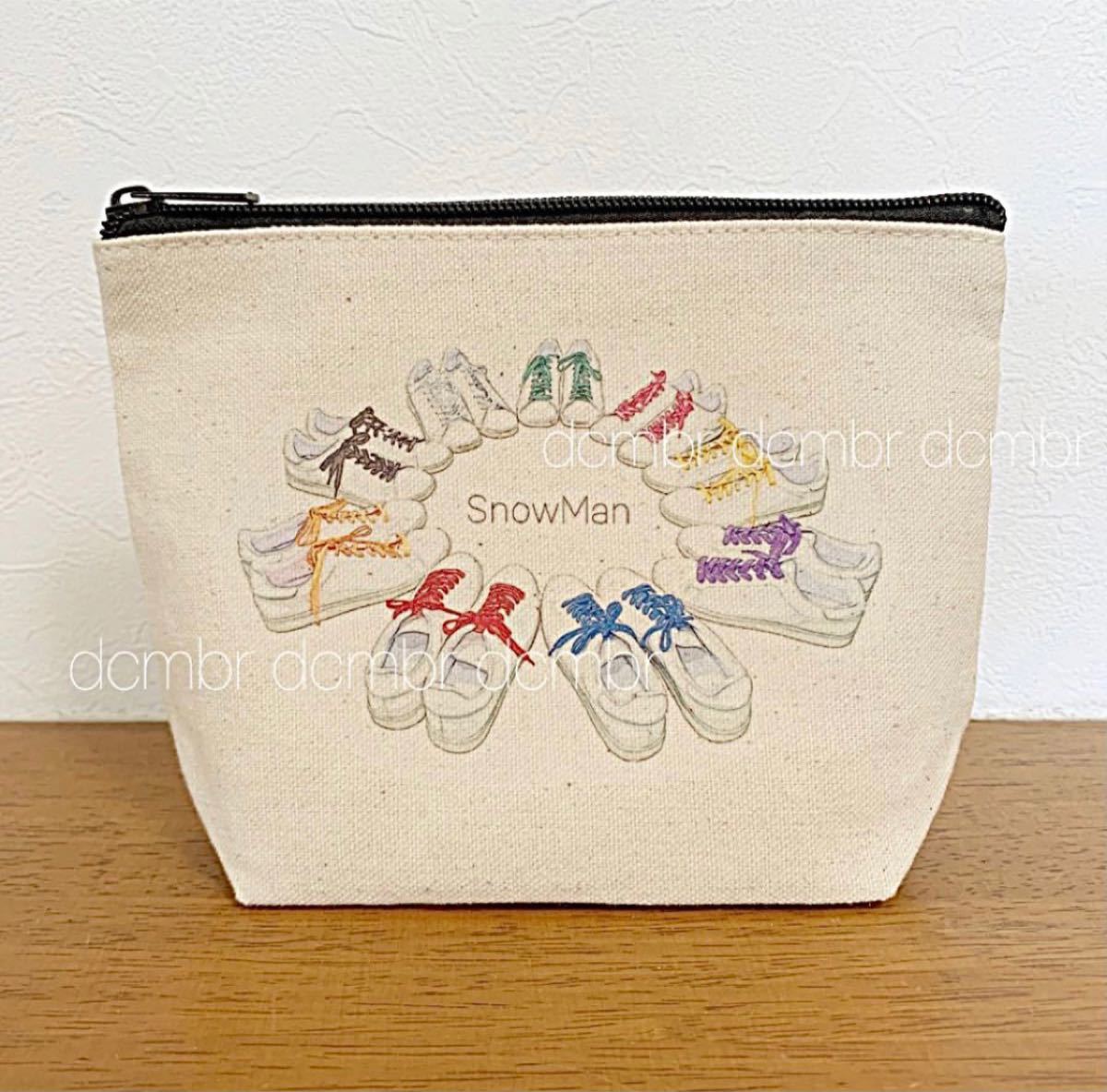 ☆あーぷぅ様 専用です☆ 【 ポーチ 】 ハンドメイド メンバーカラー スノーマン スニーカー SnowMan