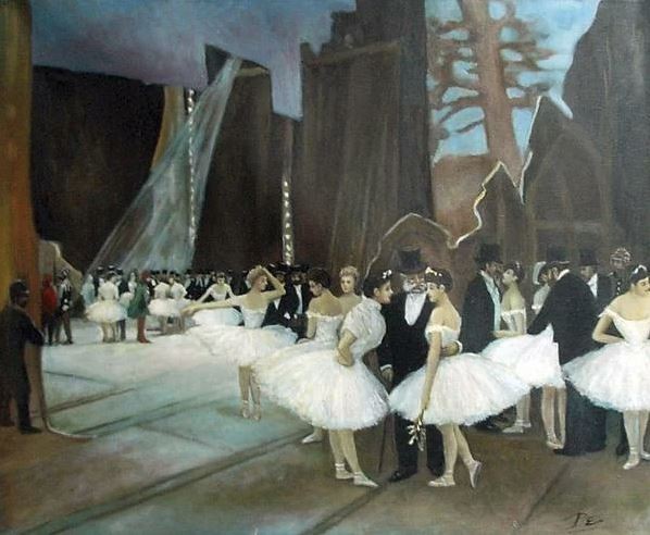 特価油絵 ジャン・ベローの名作_オペラハウスの舞台裏 MA320 www