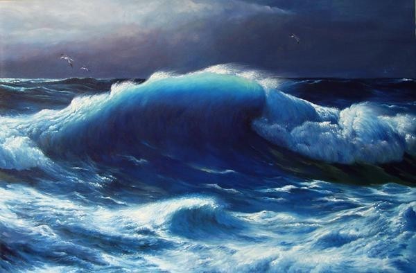 特価油絵 James Davidの名作_大西洋のうねり MA543 | udaytonp.com.br