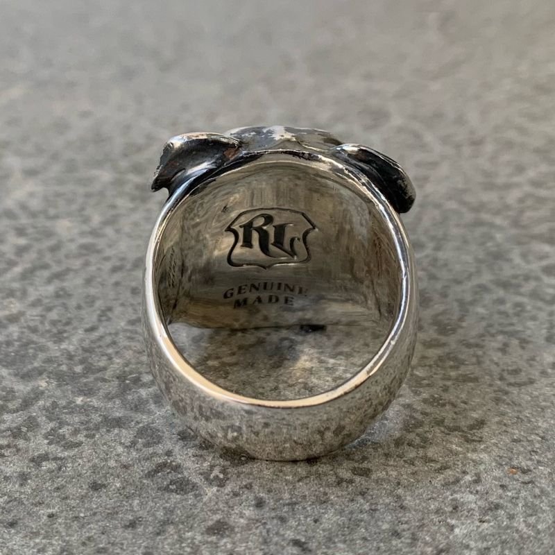 RUST LEATHER BULLDOG BOSS RING ラストレザー オリジナル ブルドッグ リング 指輪 シルバー 925 スターリング ボス アクセサリー 21号_画像4