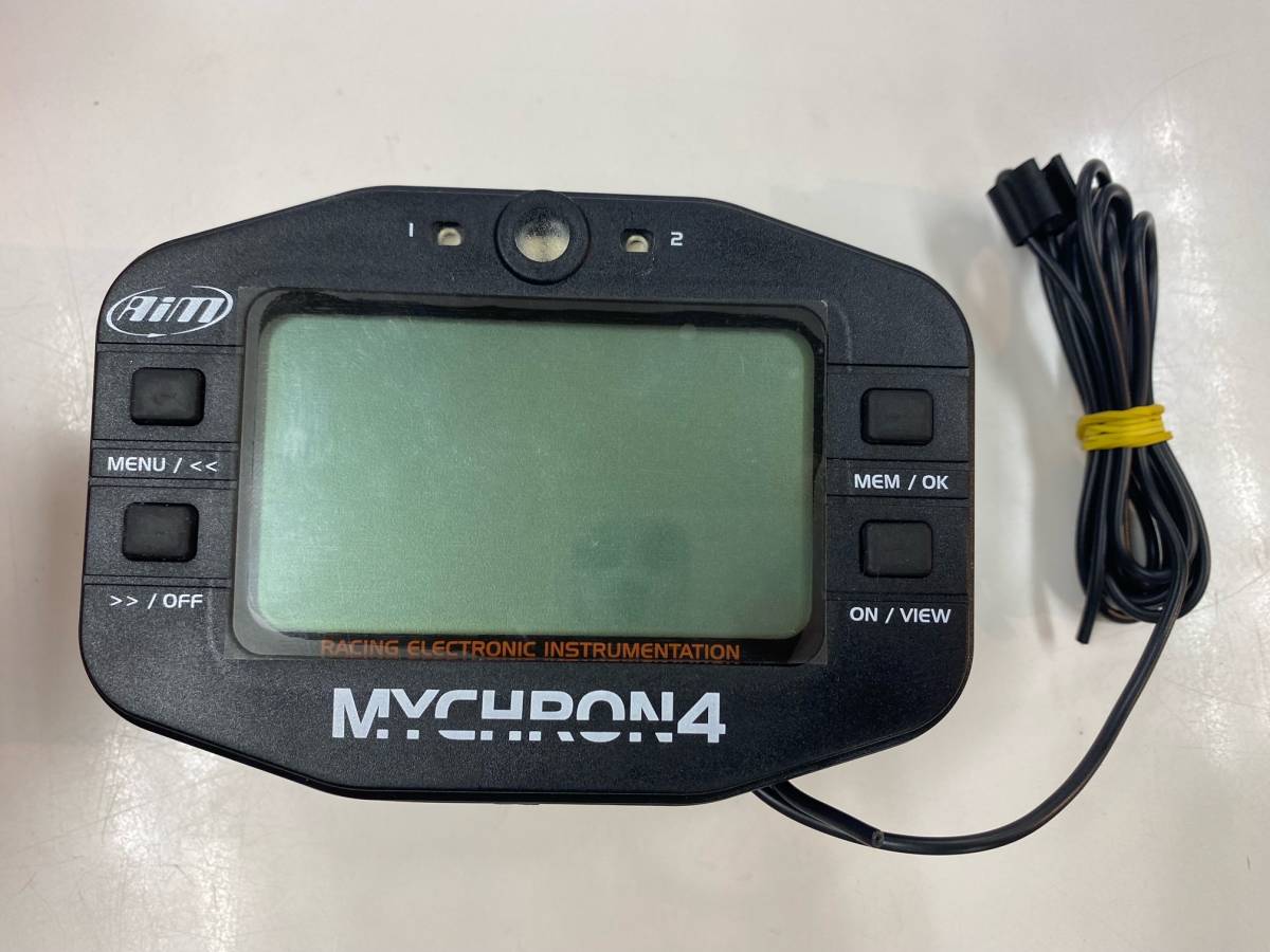未使用 保管品 国内正規品 Aim MYCHRON4 レーシングカート ラップタイマー メーター 温度計 カート用_画像2