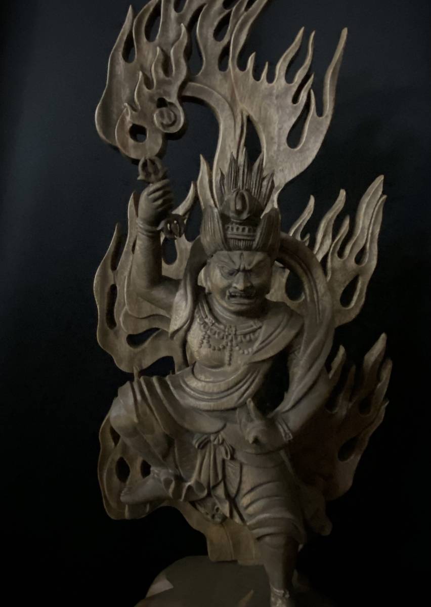 井波彫刻 一刀彫 楠材 古美術 時代彫刻 仏教工芸品 木彫仏像 仏師手 